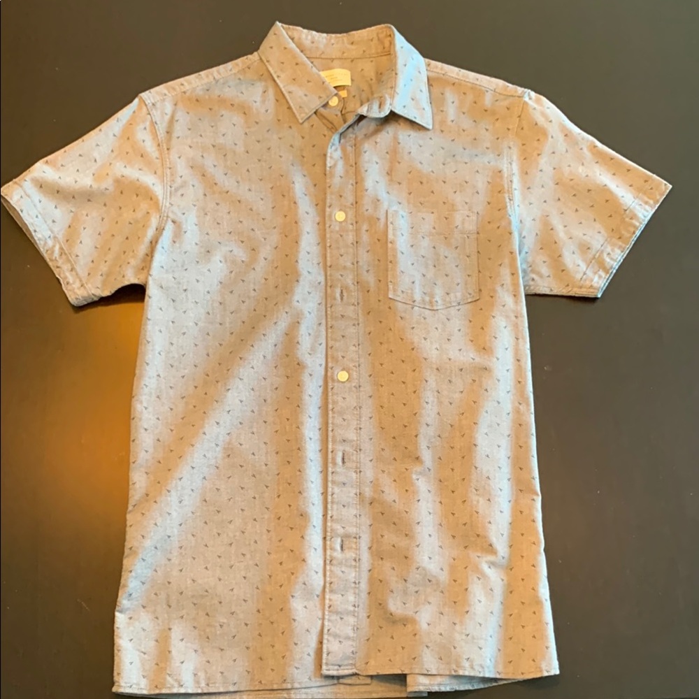 Men's Blue Short Sleeve Shirt